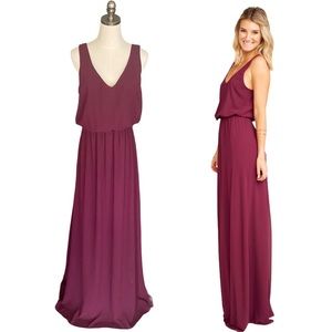 NWT Show Me Your MuMu Merlot Kendall Maxi Dress XL